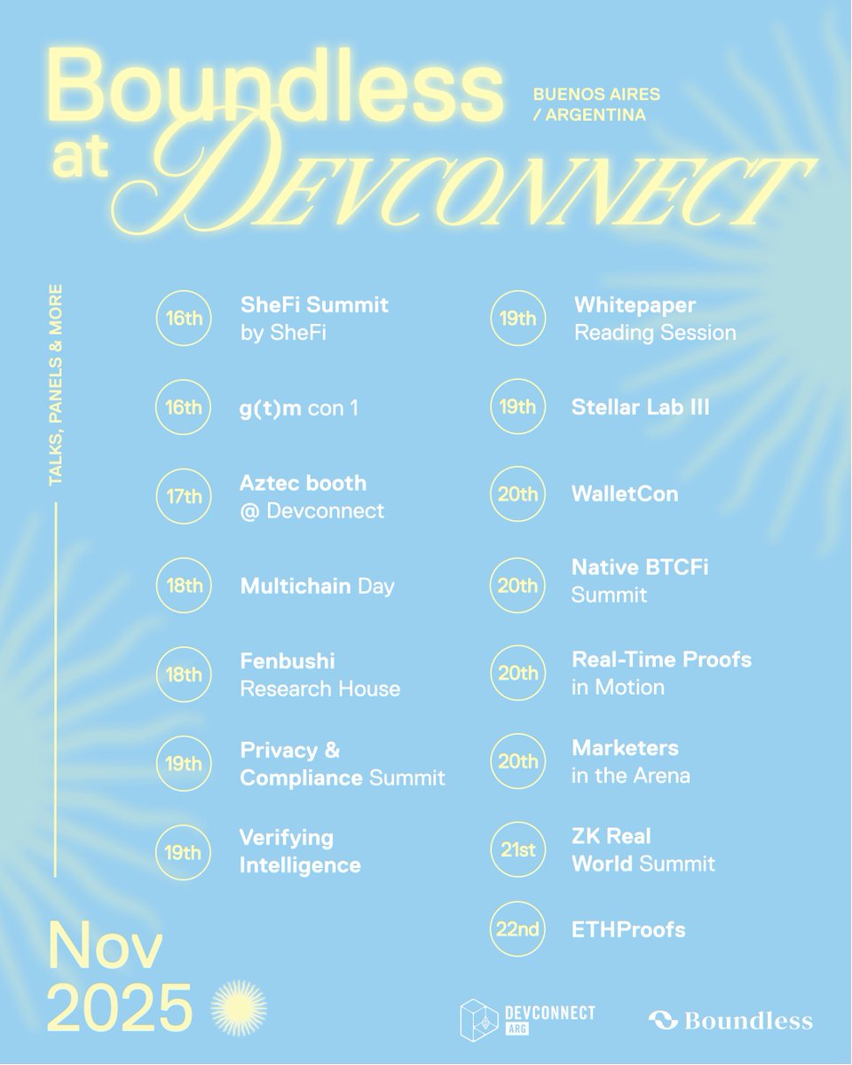 Bringing ZK to Buenos Aires for <a href="/EFDevcon/">Devcon 8 | Mumbai, India 🇮🇳</a>

Team is speaking 14+ times and hosting a few events

Come find us↓