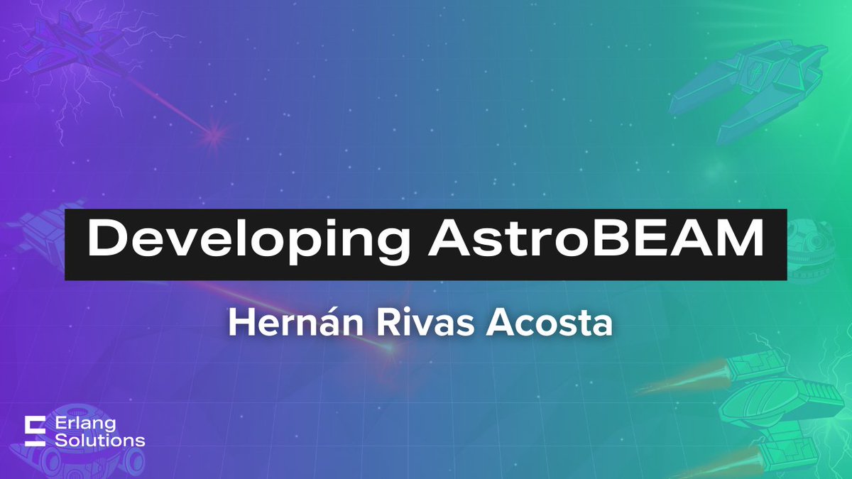 ErlangSolutions's tweet image. Did you play AstroBEAM at a @CodeBEAMio conference this year? If yes, you know it stole the show. ☄️

In our webinar, Hernán Rivas Acosta breaks down how it was built in Elixir, from TCP vs. UDP to latency + tick rate tuning. 🕹️

Watch now: bit.ly/DevelopingAstr…