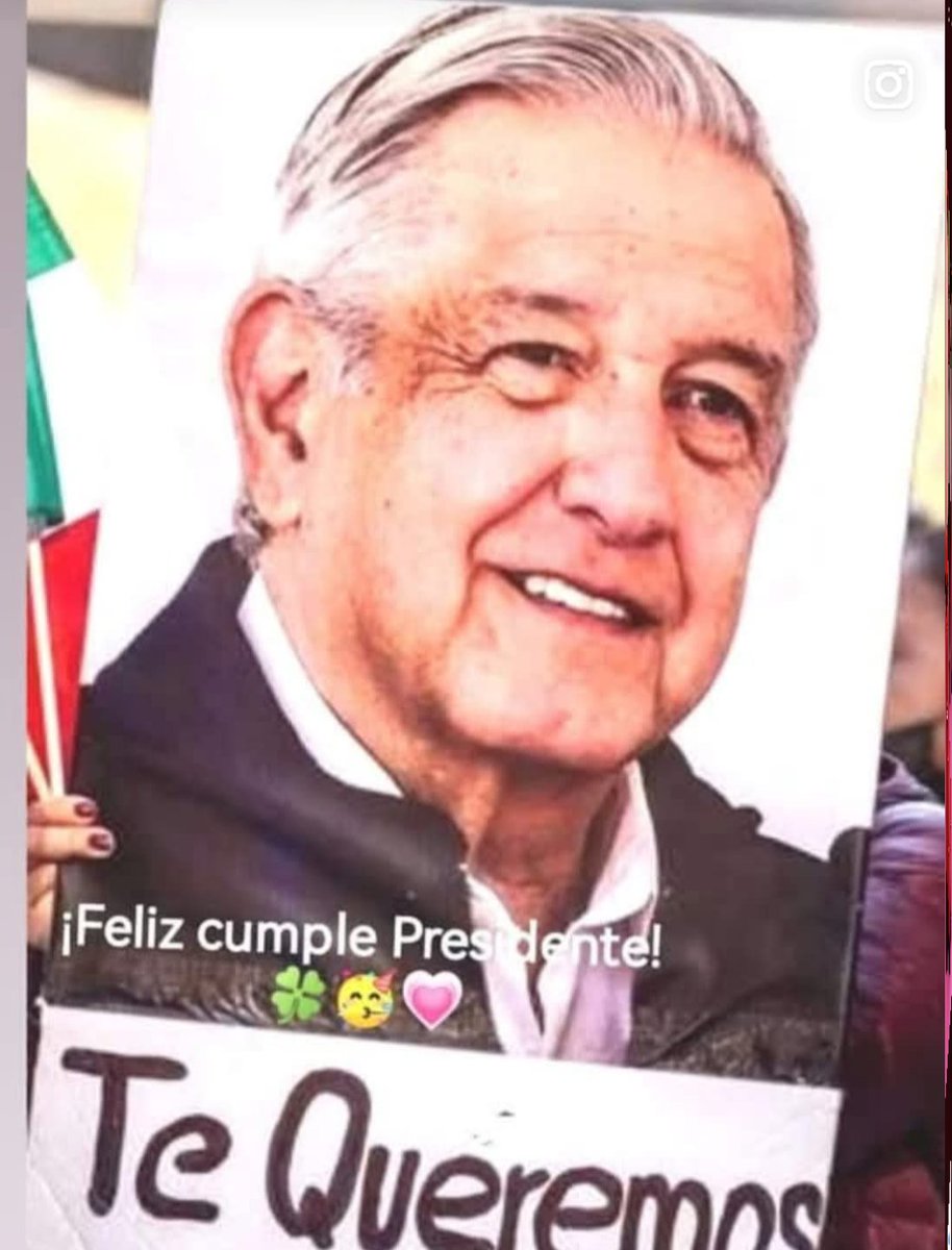 Feliz cumpleaños a nuestro presidente López Obrador!!
Te queremos mucho 
Un abrazo 
<a href="/lopezobrador_/">Andrés Manuel</a>