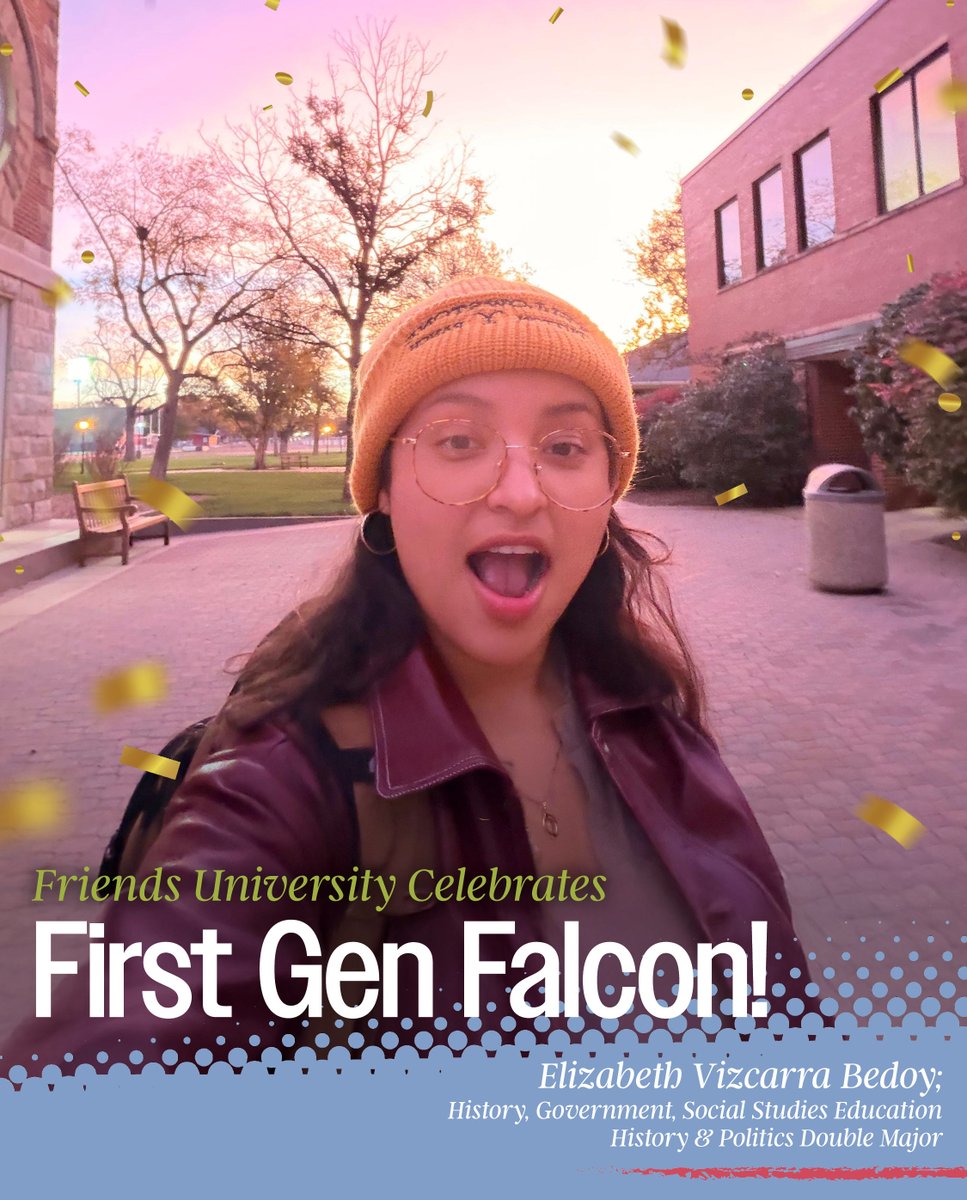 FriendsU's tweet image. We are proud to celebrate our #FirstGenFalcons today and everyday! These students will be the first in their immediate families to hold a bachelors degree and we're honored they chose to pursue that milestone at Friends University. We love you, Falcons! #MyFriendsU #FirstGen