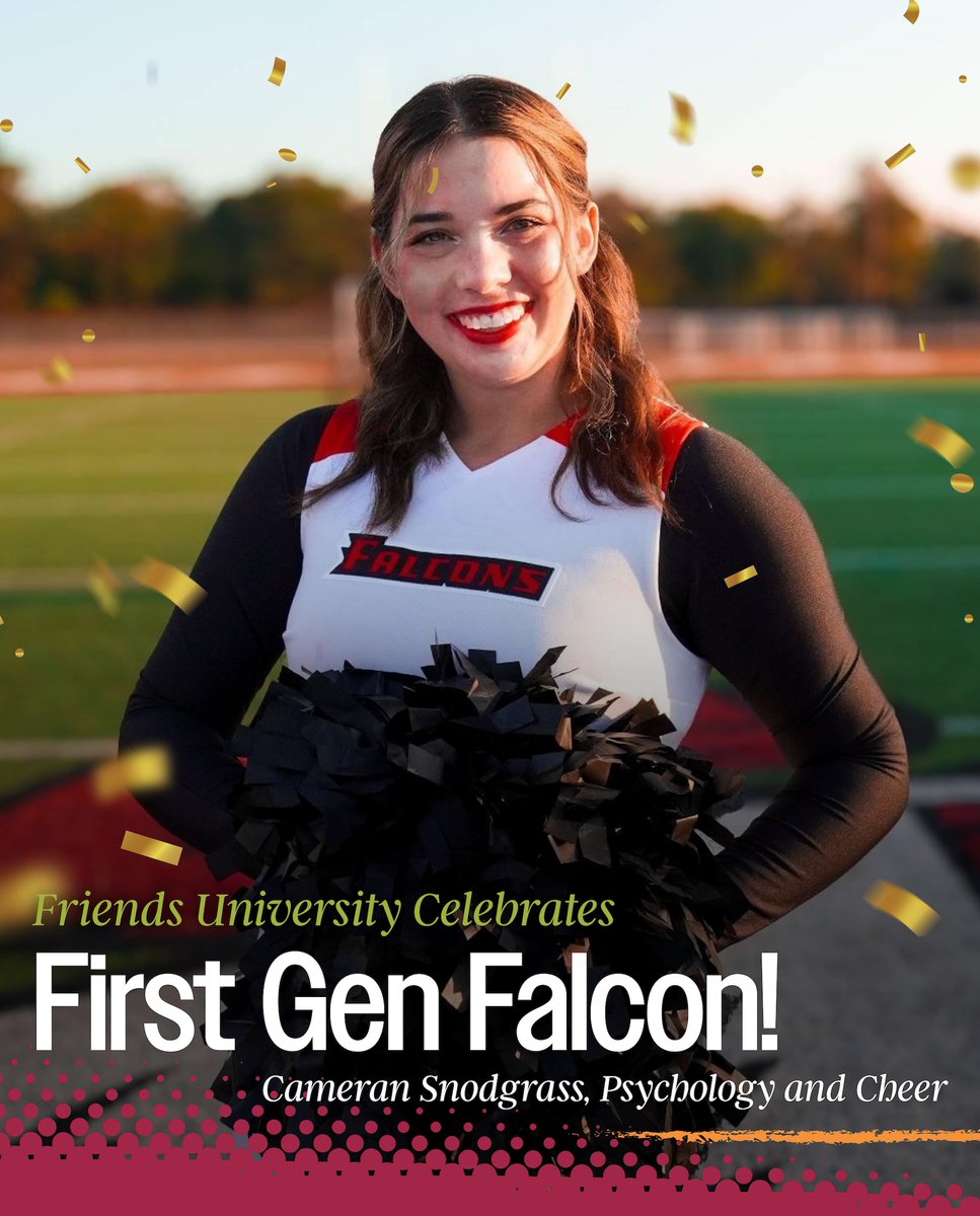 FriendsU's tweet image. We are proud to celebrate our #FirstGenFalcons today and everyday! These students will be the first in their immediate families to hold a bachelors degree and we're honored they chose to pursue that milestone at Friends University. We love you, Falcons! #MyFriendsU #FirstGen