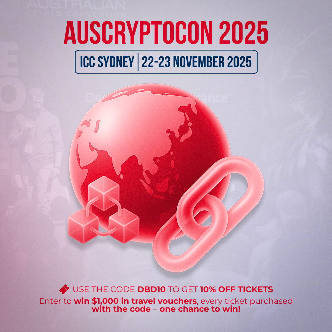 🦉 Day By Day invites you to the crypto event of the year: @AusCryptoCon!  🌏🔗 📅 Nov 22–23 | 📍 ICC Sydney 🎟 Code: DBD10 ✓ 10% discount 🎁 Enter to  win