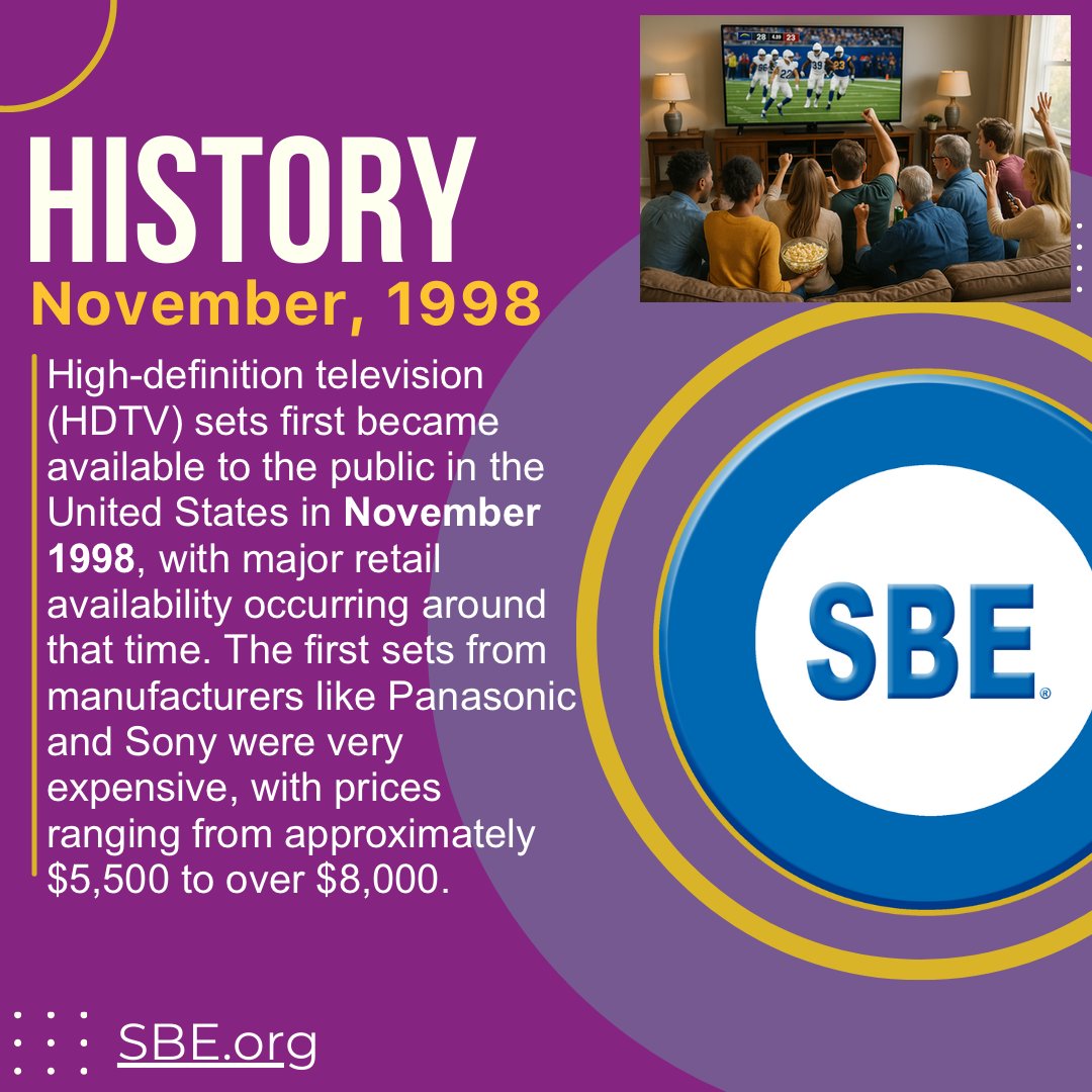 SBEorg's tweet image. Television History!

#BroadcastEngineering
#BroadcastTech
#Broadcasting
#RadioTech
#TVTech