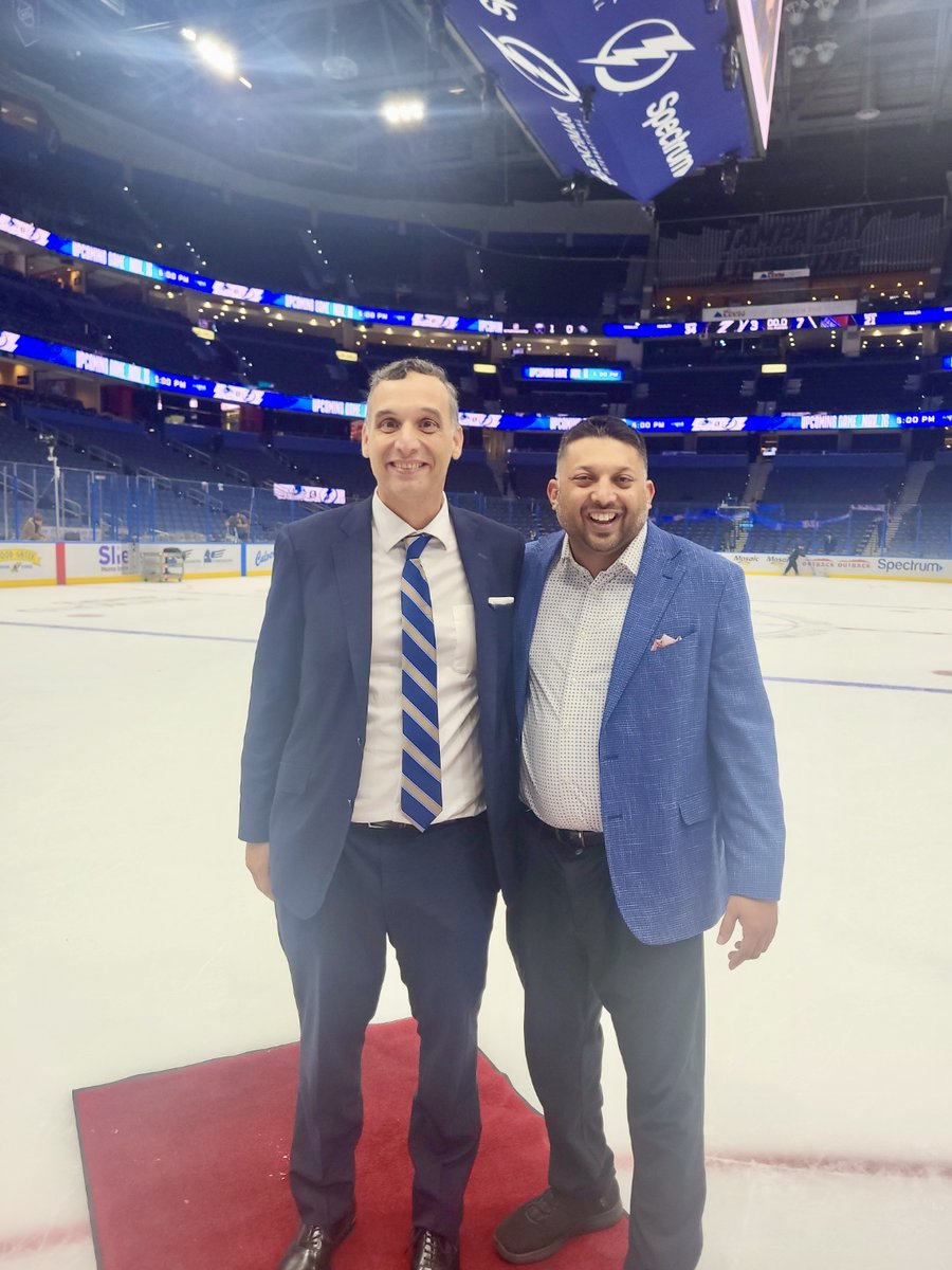 An unforgettable night at cheering on the <a href="/TBLightning/">Tampa Bay Lightning</a> ⚡ Elevate President <a href="/pateltimes/">pateltimes</a> joined Elevate clients Black Water Capital and Hotel ORA + Private Residences for some great hockey, great company, &amp; an incredible walk on the ice! 🏒💙
#HelpingOurCity #ElevateTampa #GoBolts