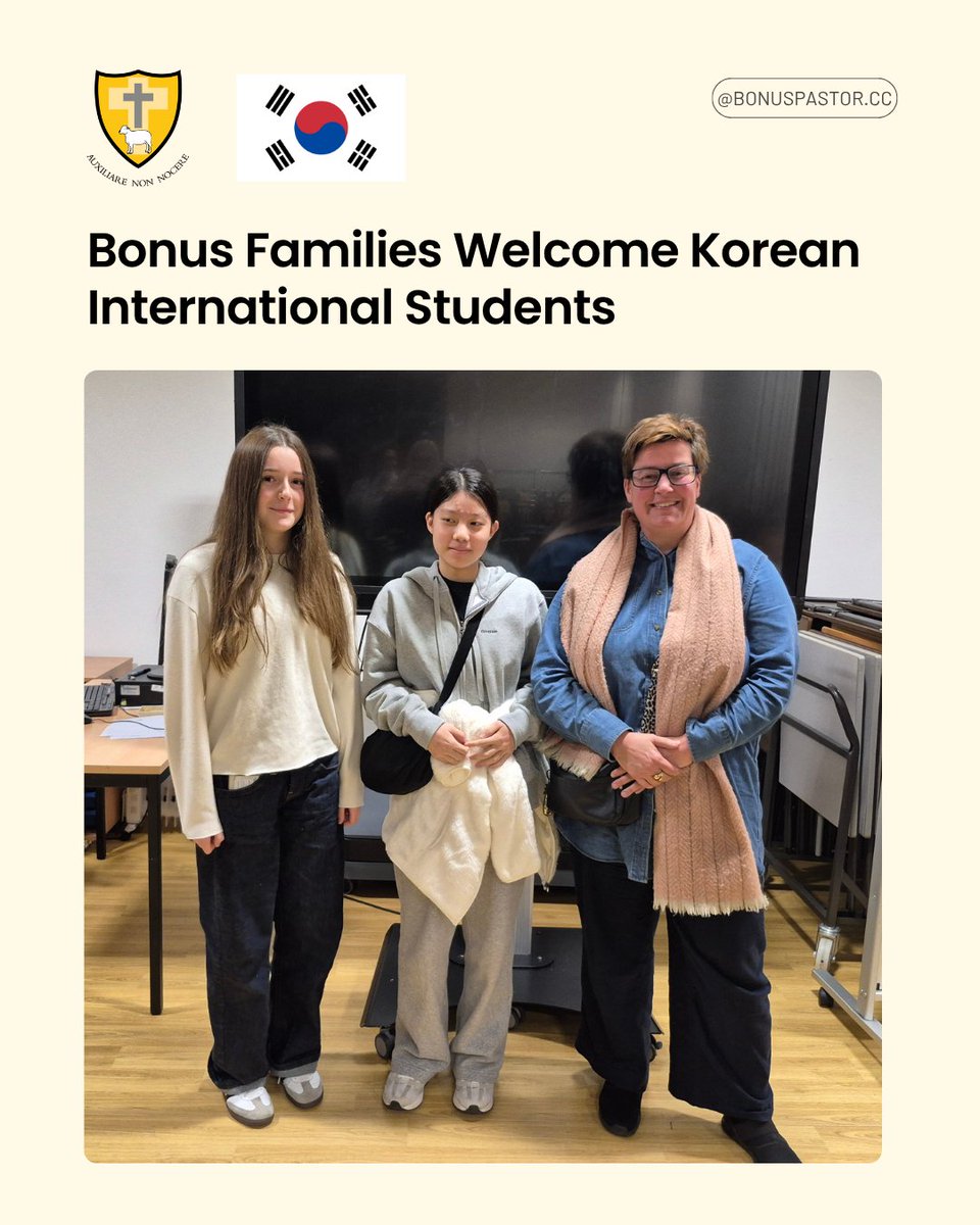 bonus_pastor's tweet photo. So thrilled to officially welcome our new Korean international students! 🇰🇷 Our "Bonus family" just got bigger & better.
We're ready for an amazing 10 days of cultural exchange, shared meals, and new memories.
#BonusFamily #HostFamily #InternationalStudents #CulturalExchange https://t.co/vdyxRoO2PC