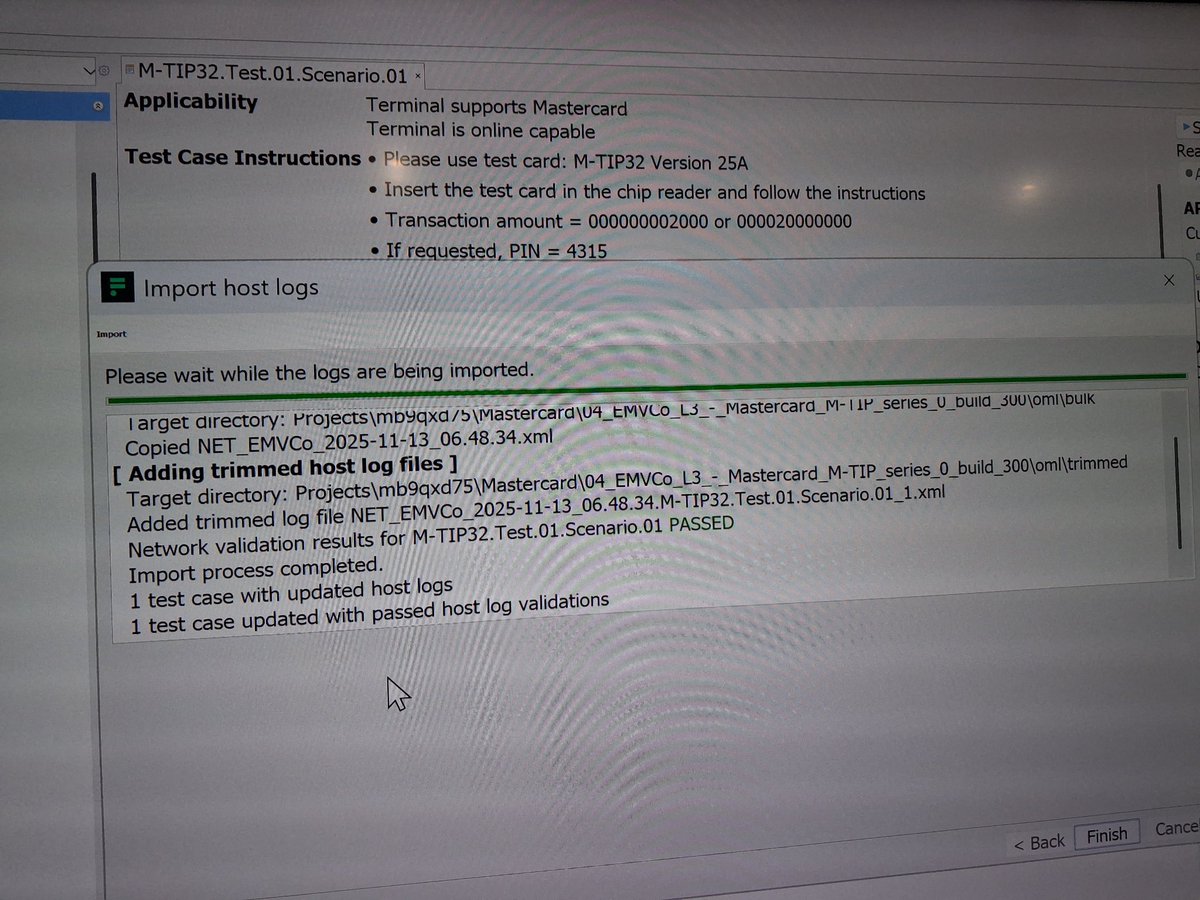 11 Months later,
Certification phase, and the Card Scheme tests are passing.

#ISO_8583 Mastered

Asante Baba.
