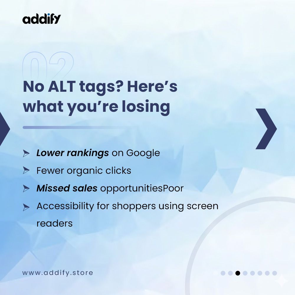 Addify2's tweet image. 𝐅𝐫𝐨𝐦 𝐈𝐧𝐯𝐢𝐬𝐢𝐛𝐥𝐞 𝐭𝐨 𝐈𝐧𝐝𝐞𝐱𝐞𝐝:How AI‑Generated Alt Tags Supercharge Your PrestaShop SEO. 
Want to see how it works? 

𝗚𝗼 𝘁𝗼 𝗼𝘂𝗿 𝗯𝗹𝗼𝗴 𝗳𝗼𝗿 𝘁𝗵𝗲 𝗳𝘂𝗹𝗹 𝗴𝘂𝗶𝗱𝗲! 
🔗:addify.store/how-ai-generat…

#PrestaShop #EcommerceTip #AIAssist #AltTextMatters