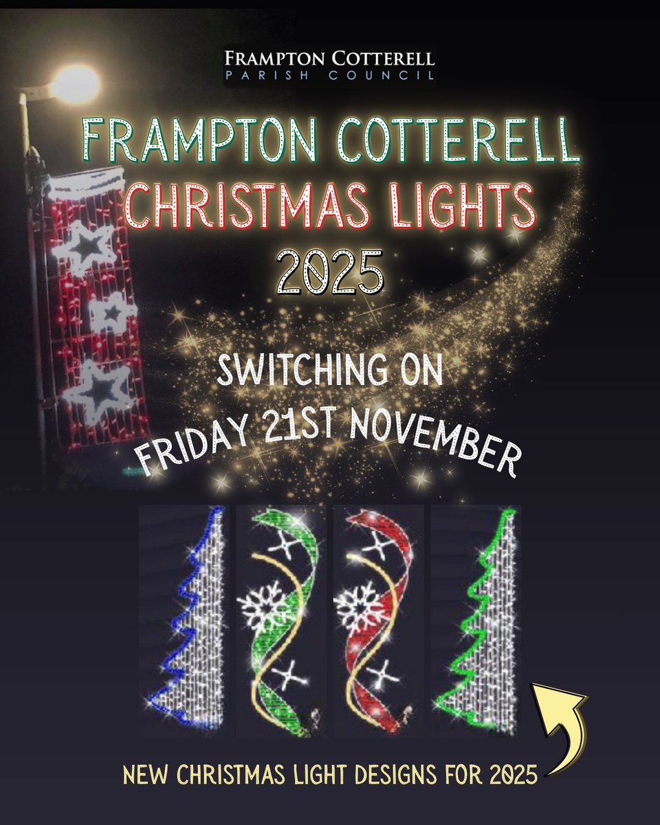 Did you know that the parish council funds the Christmas street lights in Frampton Cotterell? We do!

Learn more about how we got involved (and what it has to do with the #ShopLocal movement!) at framptoncotterell-pc.gov.uk/frampton-cotte…

#FramptonCotterell #FCPC #Christmas #ChristmasLights #Xmas
