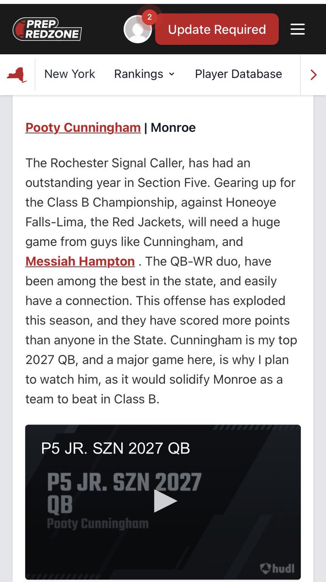 Pooty Cunningham 2027 QB tweet media