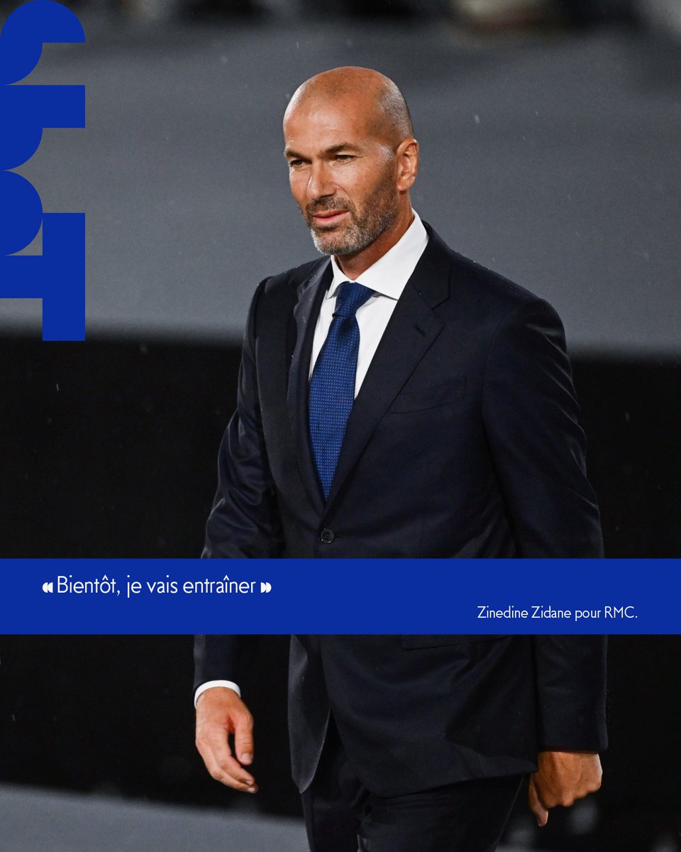💬 La déclaration de Zinedine Zidane pour RMC concernant son avenir en tant que coach… ou sélectionneur de l’Équipe de France.

Didier Deschamps, en poste depuis quatorze ans, quittera la sélection tricolore après la Coupe du Monde 2026. 🐓