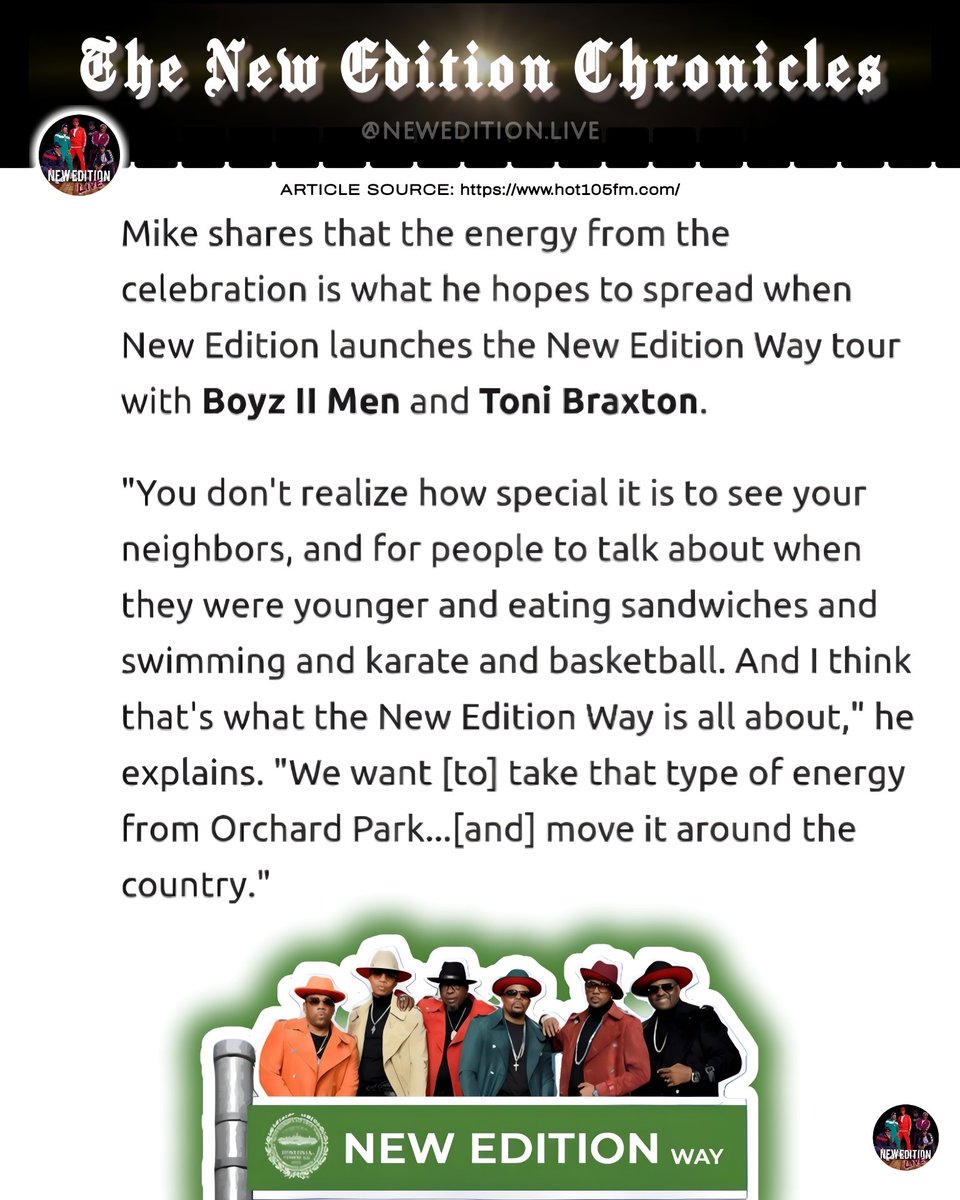 NewEditionLive's tweet photo. New Edition recently interviewed with HOT105FM to discuss their street dedication ceremony and their upcoming tour with Boyz II Men and Toni Braxton.
#TheNewEditionChronicles
#NewEditionBlog
#TheNewEditionWayTour
.
ποΈ: https://t.co/mXA0c5eJk5 https://t.co/Ntm4pWZSys