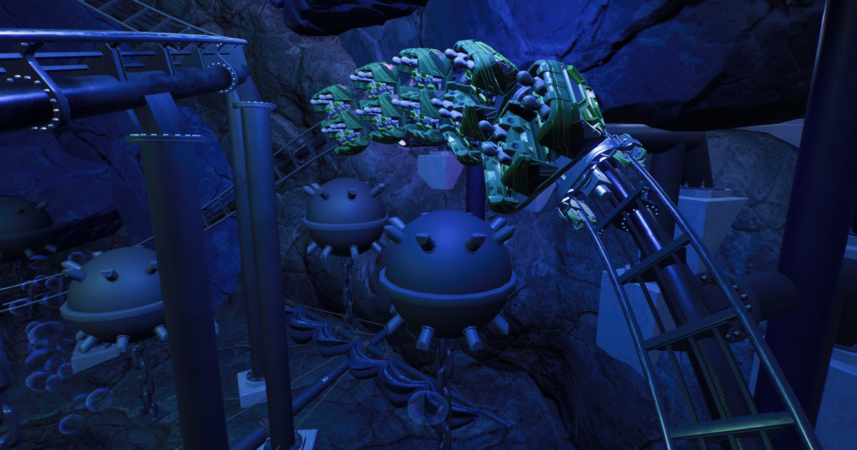 Timmmvs's tweet photo. What if Crush's Coaster was more like Guardians Of The Galaxy Cosmic Rewind? @PlanetCoaster https://t.co/ma3UJwX0gR