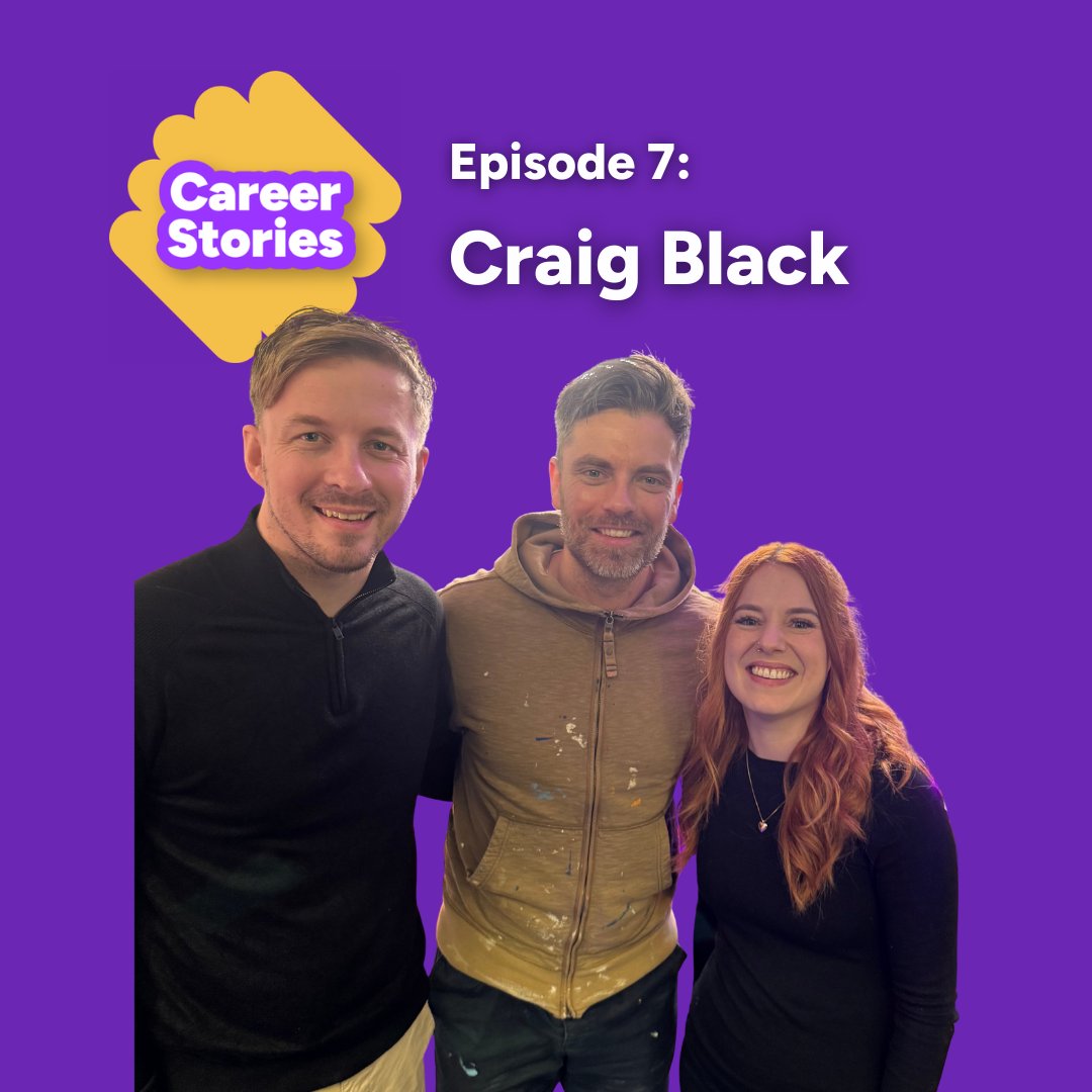 skillsdevscot's tweet image. The latest episode of Career Stories is now out featuring Greenock-based visual artist Craig Black to the podcast to talk about his career journey. Listen now with all the links here 👉 linktr.ee/myworldofwork #ScotCareersWeek25