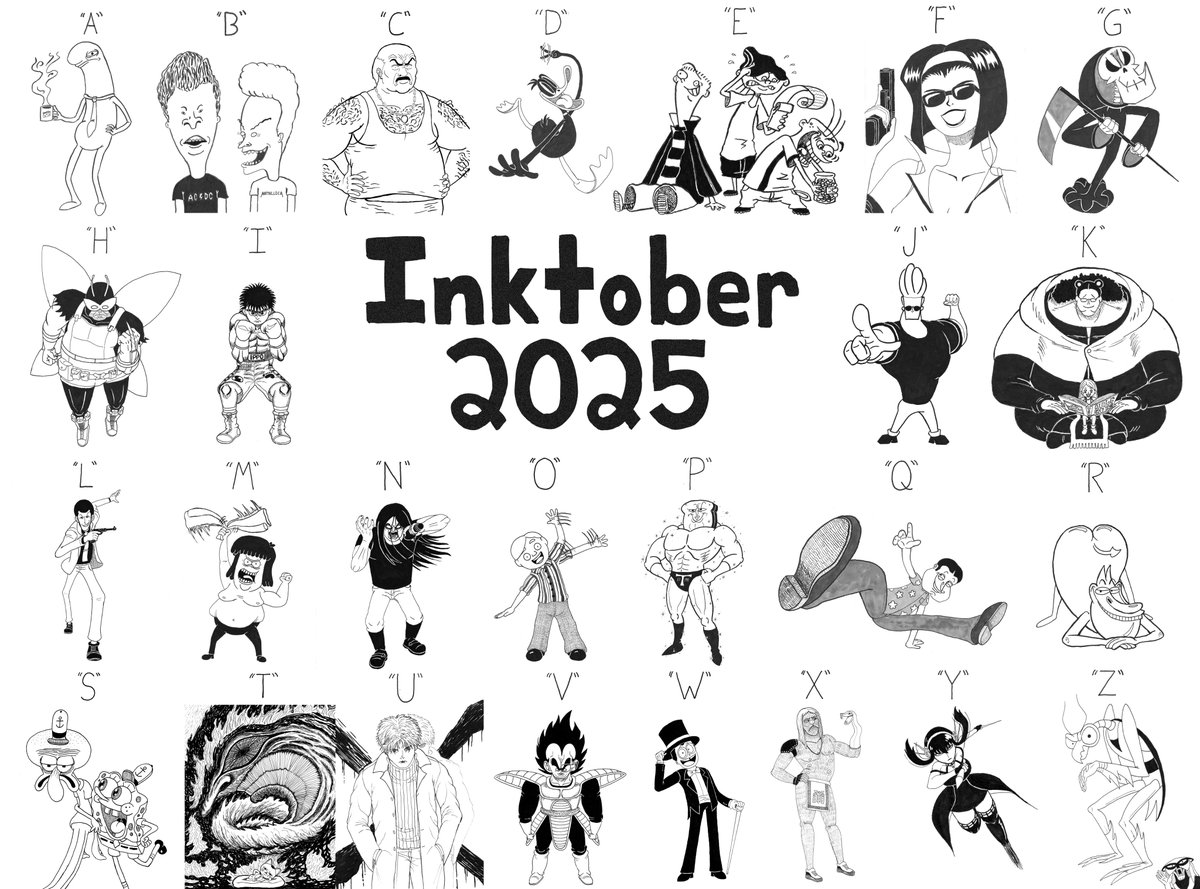 SpollywoodRB's tweet photo. Went ahead and compiled everything I did for Inktober into a single pic

Not sure how compression will affect a picture this big so go ahead and check out the version on #newgrounds  just in case https://t.co/I1YAfpuY97