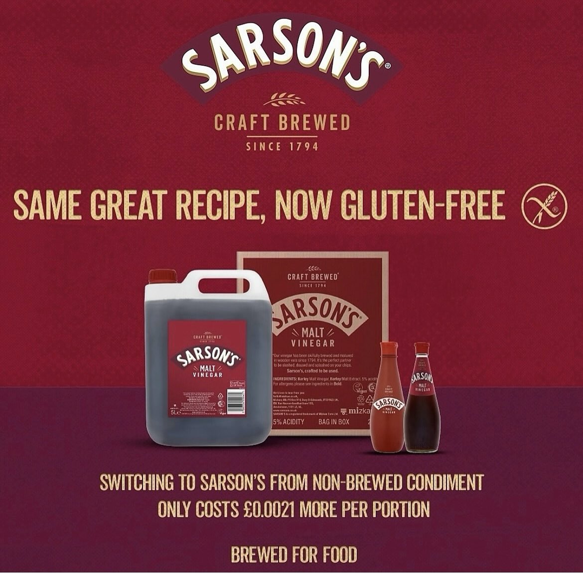 Fry_Magazine's tweet photo. SAME GREAT RECIPE, NOW GLUTEN FREE!

CLICK THE LINK TO ORDER NOW!

https://t.co/CQIfyRri5x

#ordernow #vinegar #sarsons #flavour #fish #chips #fishandchips #chipshop #chipporn @tqualityltd @friarspride @henrycolbeck https://t.co/74Eo1wF3F6