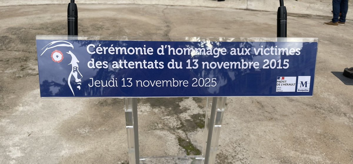 Une très belle cérémonie au nouveau monument aux morts de l’Esplanade en ce 13 novembre 2025. 🕊️
10 ans après, nos pensées et nos coeurs sont tournées vers les victimes de cette tragédie et leurs familles. 
Tenons nous debout pour la liberté, la fraternité, pour la France 🇫🇷