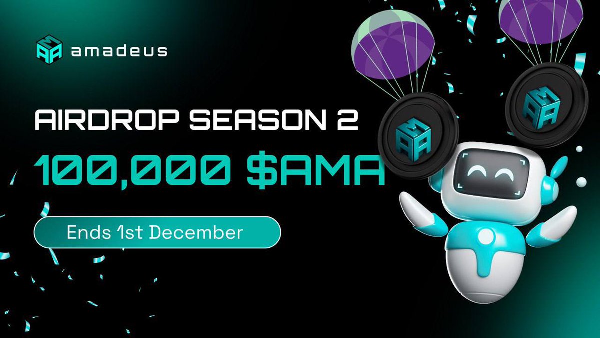 nerd_on_block's tweet image. Airdrop alert 🐝

@amadeusprotocol  ×  #Zealy 

Airdrop — S2

🔥Top 50 Users + 50 Random Winners
🔥Simple task

Join✌️
zealy.io/cw/amadeusprot…

👉Total Reward: 100,000 $AMA
👉Ends: 1st December 2025

Join the leaderboard &amp;amp; climb 👇

@amadeusprotocol…