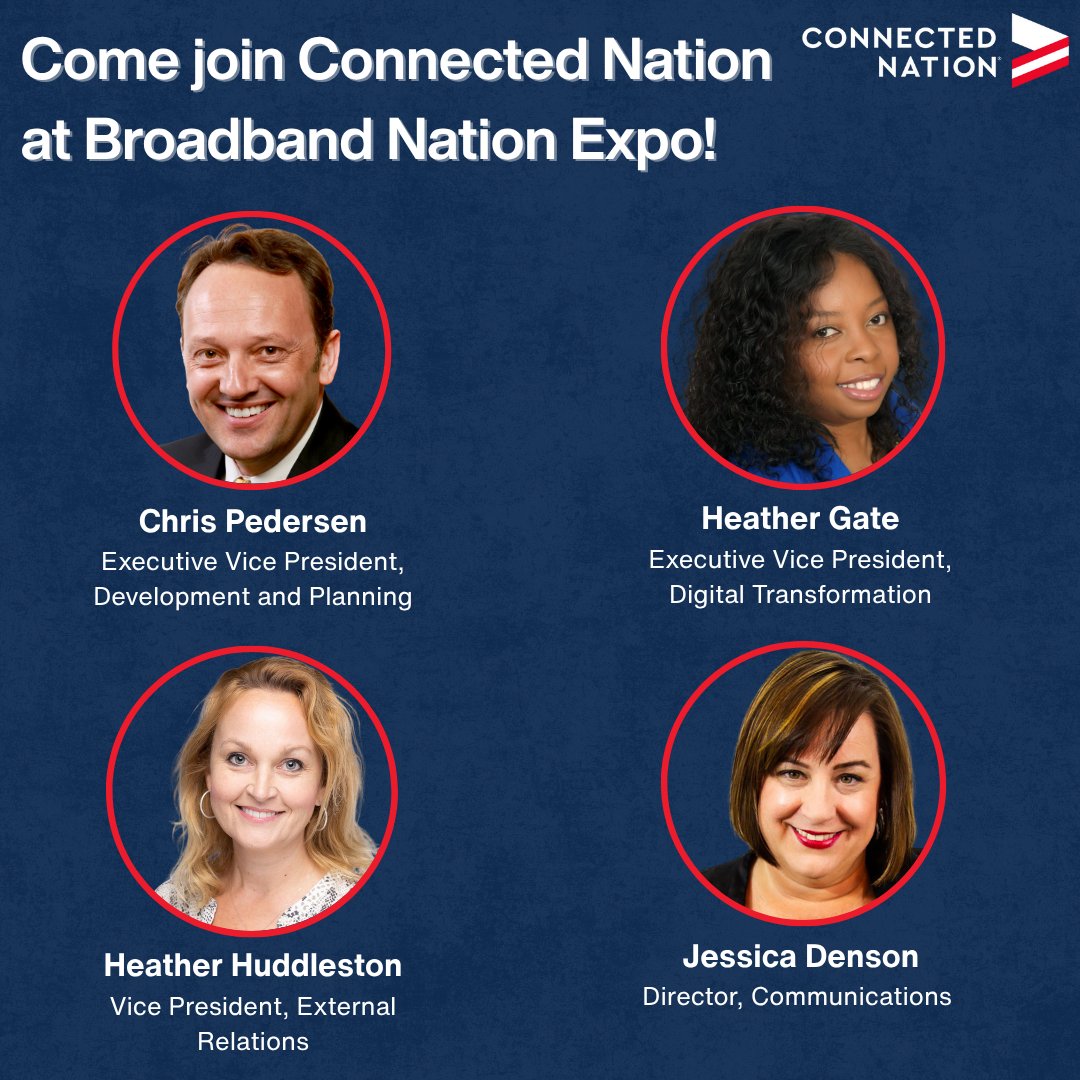 Join #ConnectedNation at the Broadband Nation Expo in Orlando, Nov. 17–19! 🙌🏽

We’ll be talking all things broadband from policy changes to tracking BEAD progress and more. You don’t want to miss it!

👉 Register here: bit.ly/49jT5w4 <a href="/BroadbandNatn/">Broadband Nation</a>