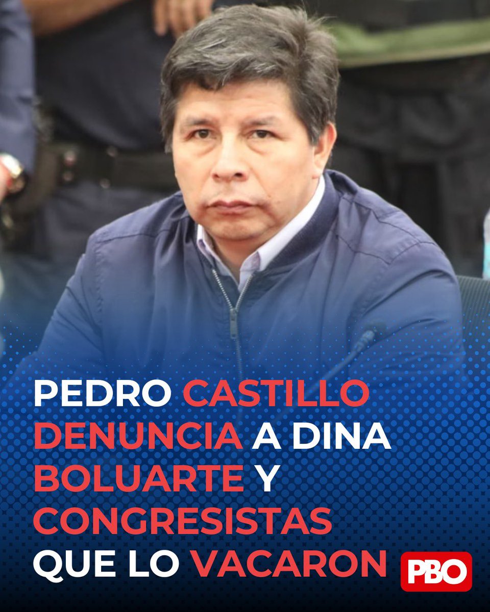 #PBO | El expresidente Pedro Castillo acusó a los parlamentarios de los presuntos delitos de abuso de autoridad y nombramiento ilegal de cargo, mientras que a Dina Boluarte por aparente aceptación ilegal de cargo. 

PBO #noticias