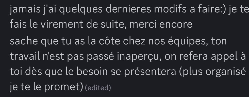 DÉPASSEZ LES ATTENTES DE VOS CLIENTS ⚠️‼️

Faite + , allez chercher la perfection, même si la presta n’est plus rentable, restez le meilleur prestataire de service avec qui la boîte ai pu travailler, ne grattez pas, rester honnête et sérieux.

En toute circonstances. Le travail