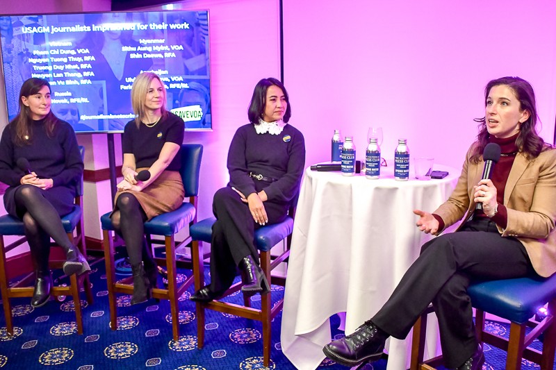 PFC_NPC's tweet image. Last night, we were honored to host some of the individuals working to @savevoanow for a conversation about their advocacy and how it connects to protecting press freedom around the world.

#JournalismIsNotACrime #SaveVOA