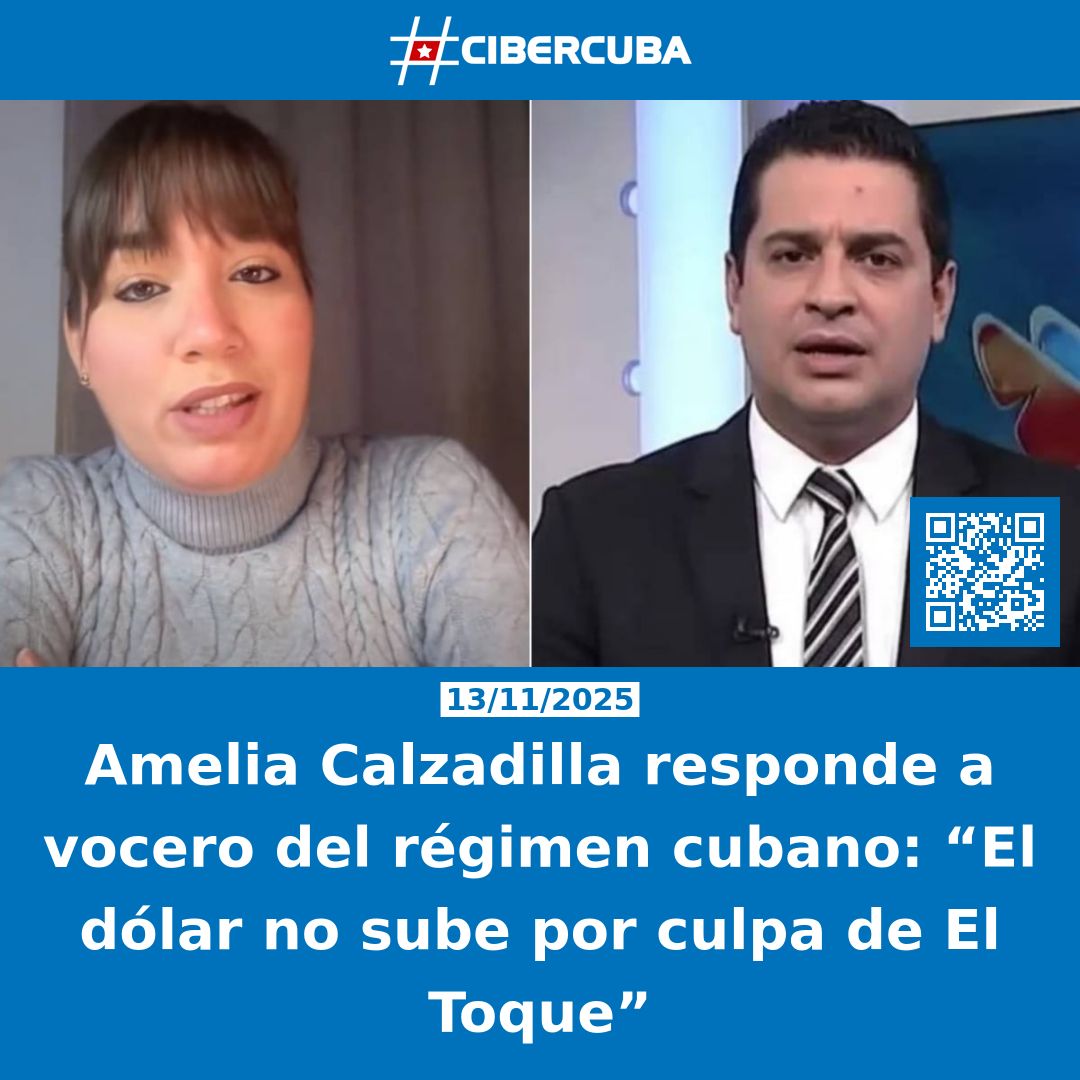 Amelia Calzadilla responde a vocero del régimen cubano: “El dólar no sube por culpa de El Toque”

Leer más: shrlnk.org/noticias/2025-…