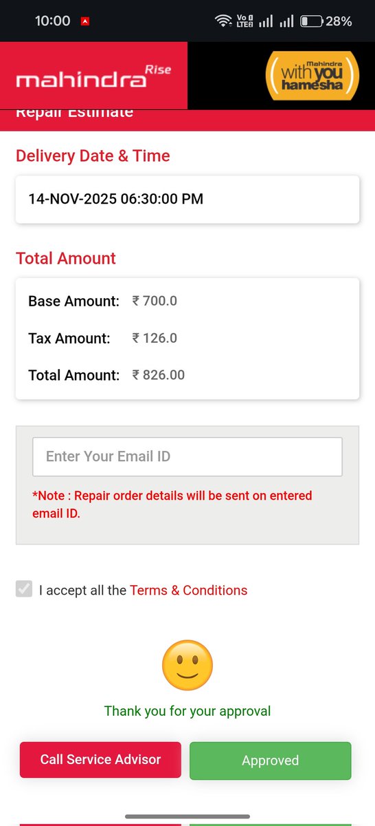 AkashSa74177250's tweet image. My Mahindra 3XO (1 yr 5 mths old) broke down today — smoke came from bonnet while driving! Towed via RSA to kalikapur service centre kolkata. Please resolve this for once and all and ensure this never happens again. Job sheet attached. #Mahindra3XO #MahindraService