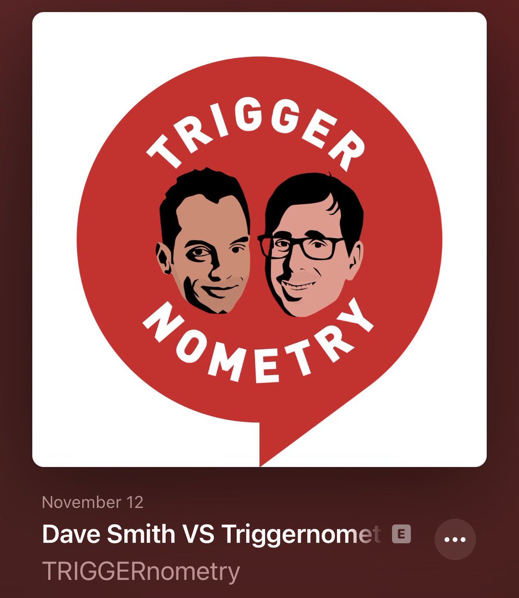 Just listened to the TRIGGERnometry interview with Comic Dave Smith.

It was 20 minutes of Konstantin trying to get Comic Dave to explain what Israel should have done after October 7.

Comic Dave eventually said “police action.”

Then it was another 20 minutes of Konstantin