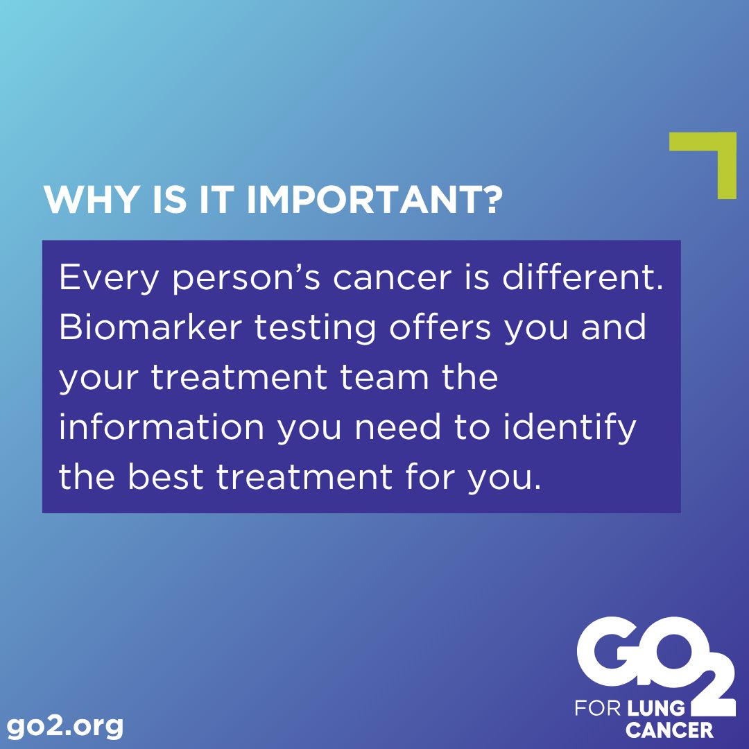 GO2forLungCancr's tweet image. Today is #NationalBiomarkerTestingDay! 

#BiomarkerTesting helps save, extend, &amp;amp; improve lives by identifying #GeneMutations &amp;amp; unlocking personalized #LungCancer treatment options.  

Learn more: tinyurl.com/nsclcbiomarker…