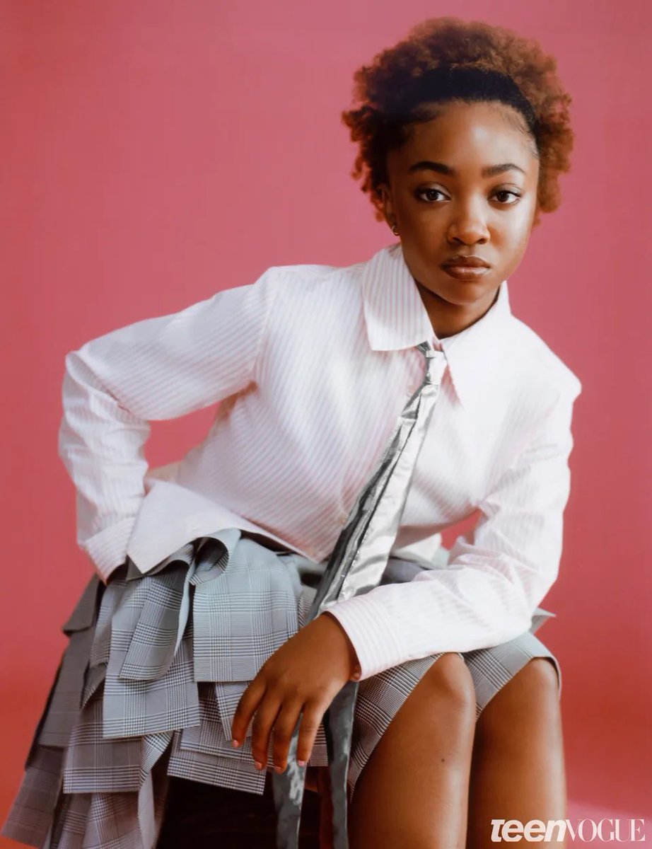 Leah Sava Jeffries for TEEN VOGUE photographed by ANGALIS FIELD.