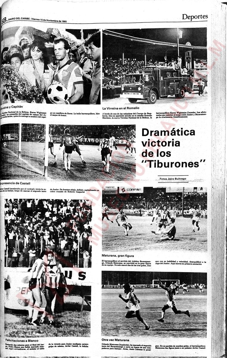 FunMuseoMLM's tweet image. 13 de noviembre de 1985.

Fecha 3, octogonal final.

@JuniorClubSA vence a B/manga 4-3 en cerrado y emocionante partido, con dobletes de William Rico y el profe Javier Castell

Ojalá esta noche sea idéntica en emociones, goles y triunfos para el rojiblanco 
VAMOS JUNIOR!!!
✊🇦🇹🦈