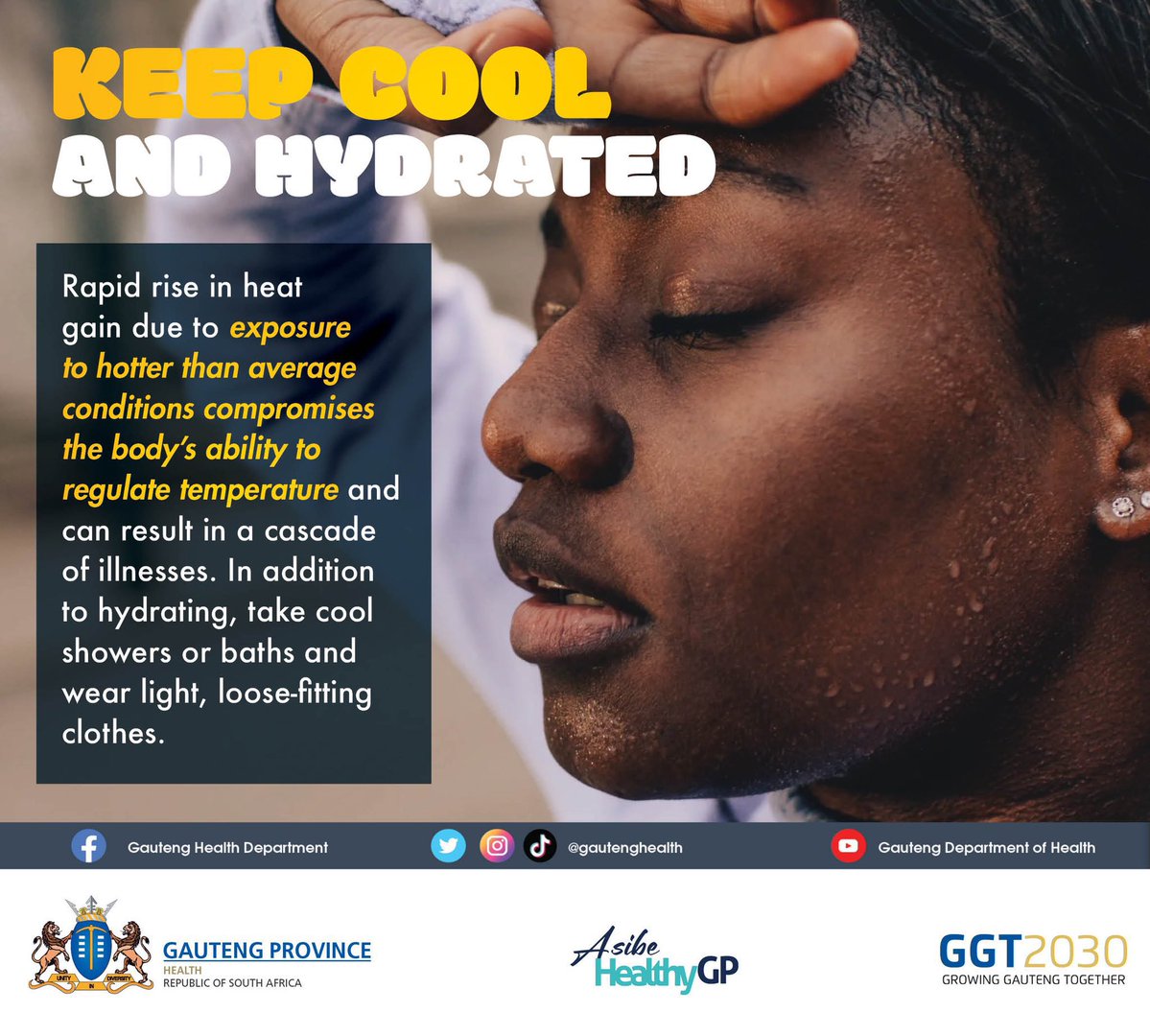 Stay refreshed this spring! 🌿💧 Drink lots of water and take a cool shower to feel good and stay healthy. #AsibeHealthyGP