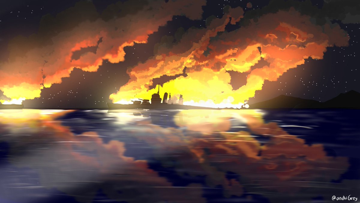 AndhiGrey's tweet image. Last Night of 3 USS Sisters

#WW2 #digitalart