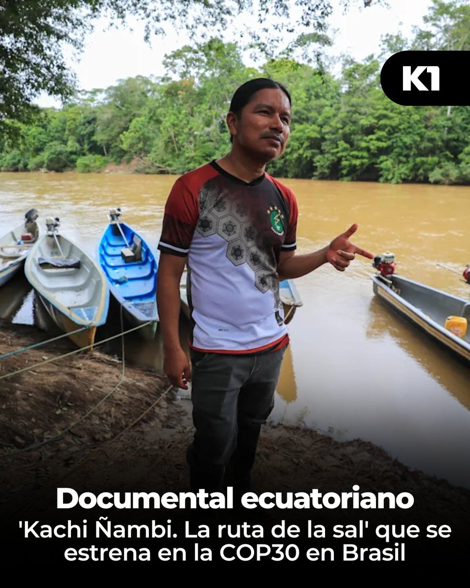 🌿🎥 Orgullo ecuatoriano en la COP30 🇧🇷✨ “Kachi Ñambi. La ruta de la sal” rescata la memoria ancestral del pueblo Sarayaku 🌊🛶 Un viaje sin fronteras que une historia, cultura y resistencia 🌎💚 Los detalles en 👉 acortar.link/RDrBez 👈 (BV)