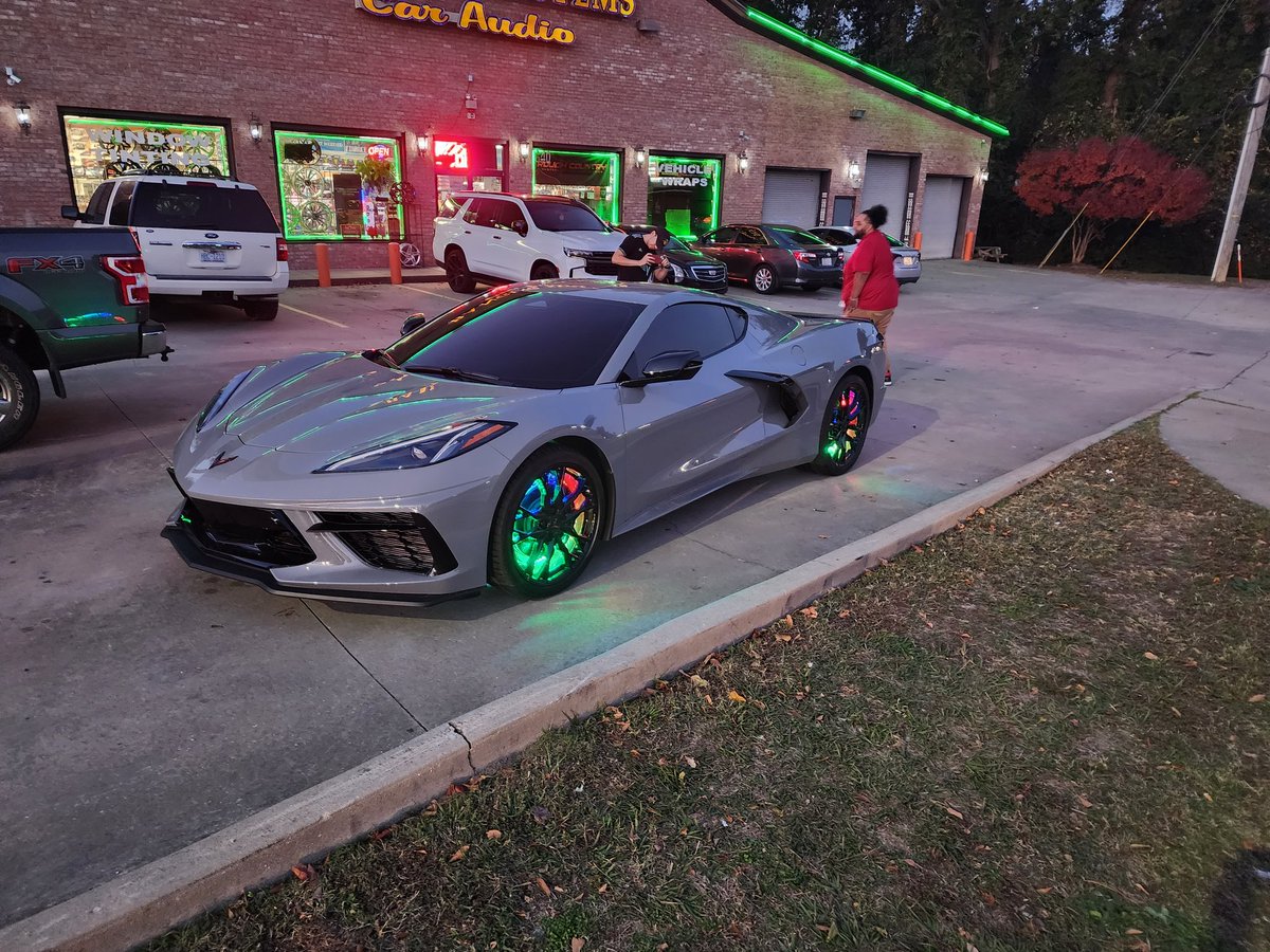 sack5050's tweet photo. Finished installing some #Heise chasing RGB wheel lights on 2025 chevy corvette https://t.co/1VcFy9sNjS