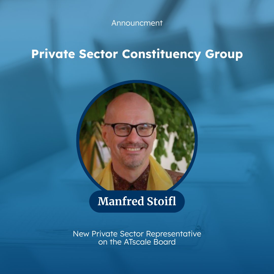 _ATscale's tweet image. 📢 Welcoming Manfred Stoifl as the new Private Sector Rep on the ATscale Board! With decades of experience in hearing care, Manfred brings deep insight to our mission.

Thanks to all who stood in the election!

👥 Meet the full group: atscalepartnership.org/atscale-privat… 

#AssistiveTech