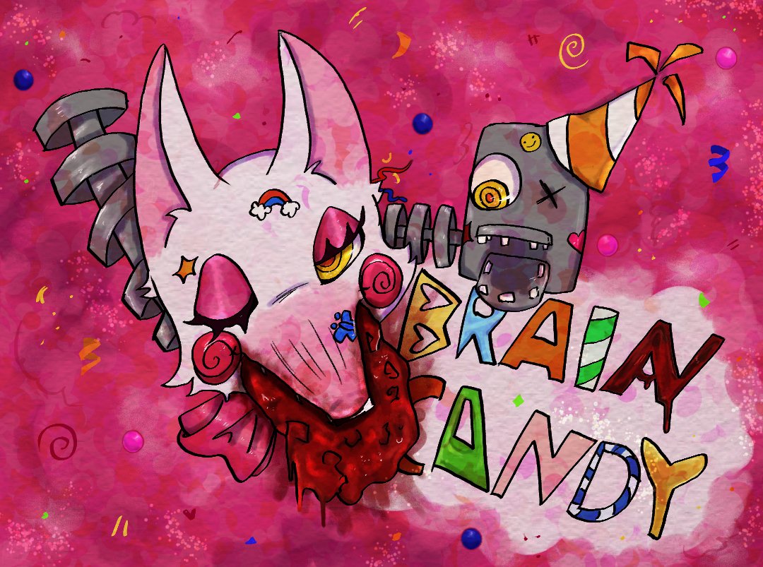 Eyes_Plastic_'s tweet photo. 🎀🧠BRAIN CANDY🧠🎀

#FNAF #fnaf2 #fnaffanart #mangle https://t.co/hEx4SNFiwz