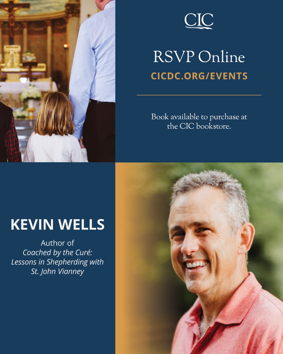 CICDC's tweet image. Join us on Thursday, November 20, at 6:00 PM EST for a talk with author Kevin Wells on his new book, "Coached by the Curé: Lessons in Shepherding with St. John Vianney."

Register here: loom.ly/fHRdWFw
