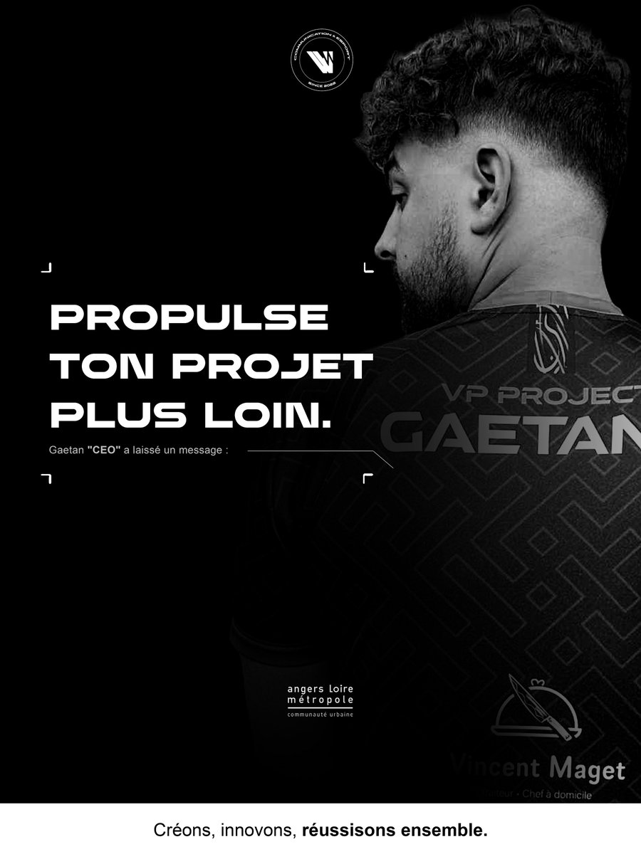 Agency_VP's tweet image. Le message de notre CEO : “Propulse ton projet plus loin.

Chaque projet naît d’une vision, d’une ambition, d’un rêve de grandeur 👊

Faite confiance à @Agency_VP