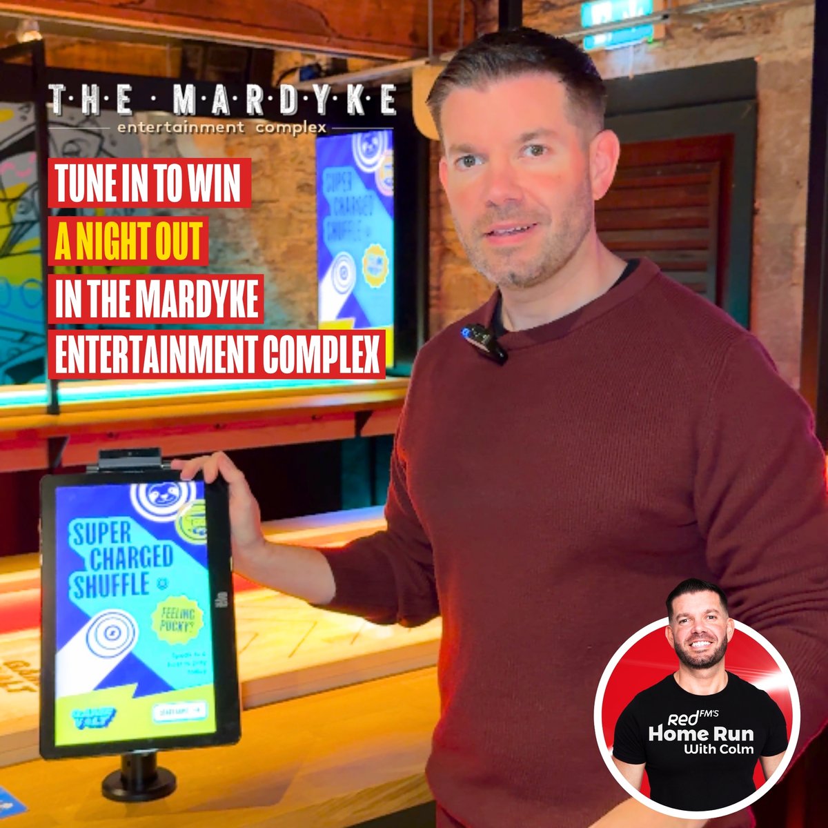 CorksRedFM's tweet image. Tune in to the Home Run with Colm to WIN A NIGHT OUT in the @mardyke 
where you can try the BRAND NEW Supercharge Shuffleboard 👀🎯