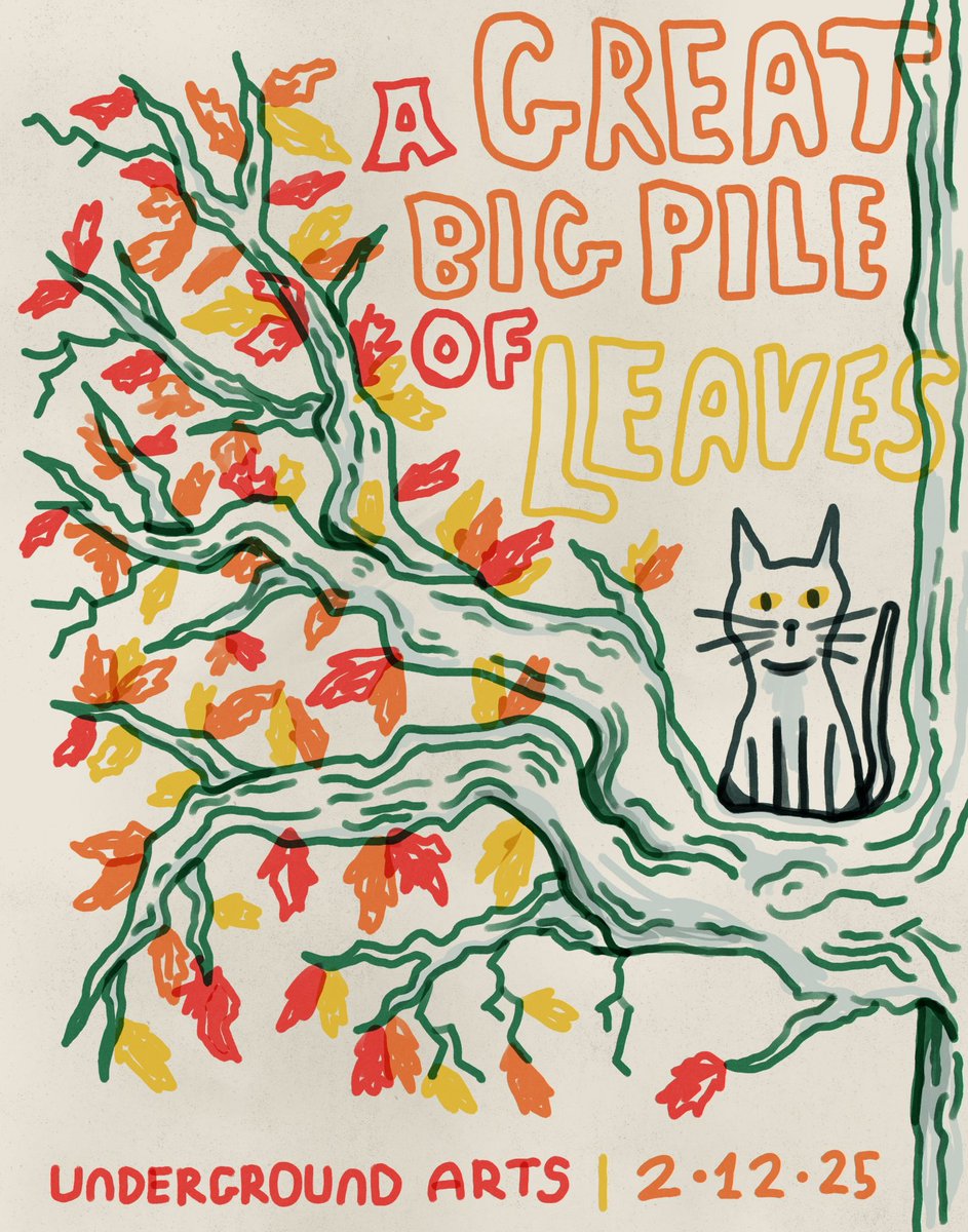 A *not real* concert poster I decided to draw for <a href="/AGBPOL/">A Great Big Pile of Leaves</a>. Hope to do some concert posters one day ;)