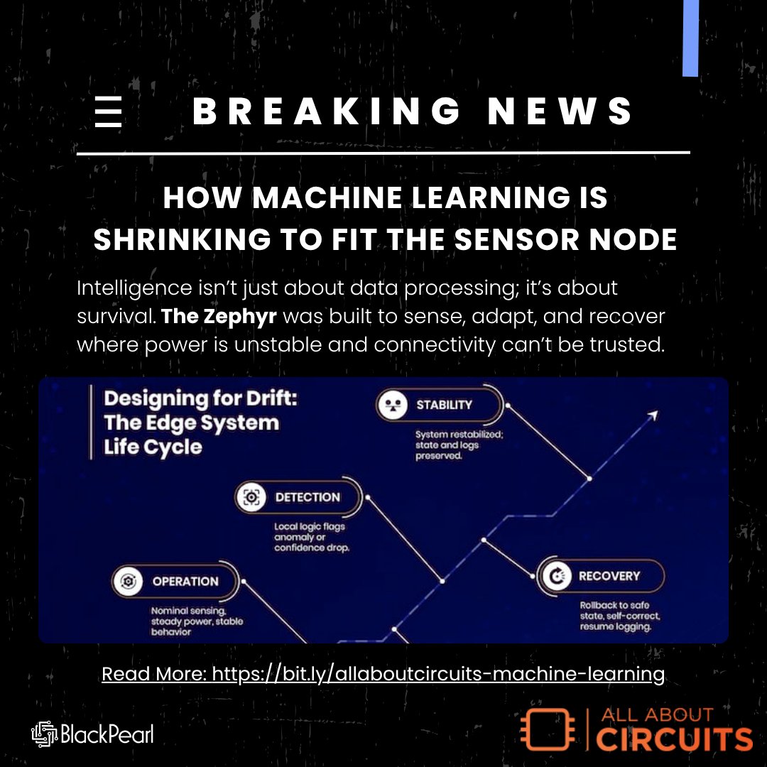 BlackPearlT's tweet image. Designing for Drift: Intelligence at the Edge

As David Smith, VP of #Innovation at #BlackPearlTech, shares in @AllAboutCircuit, #smartsensors aren’t about neural nets, but reasoning at the edge.

🔗 Read more on how #Zephyr redefines resilience: allaboutcircuits.com/industry-artic…