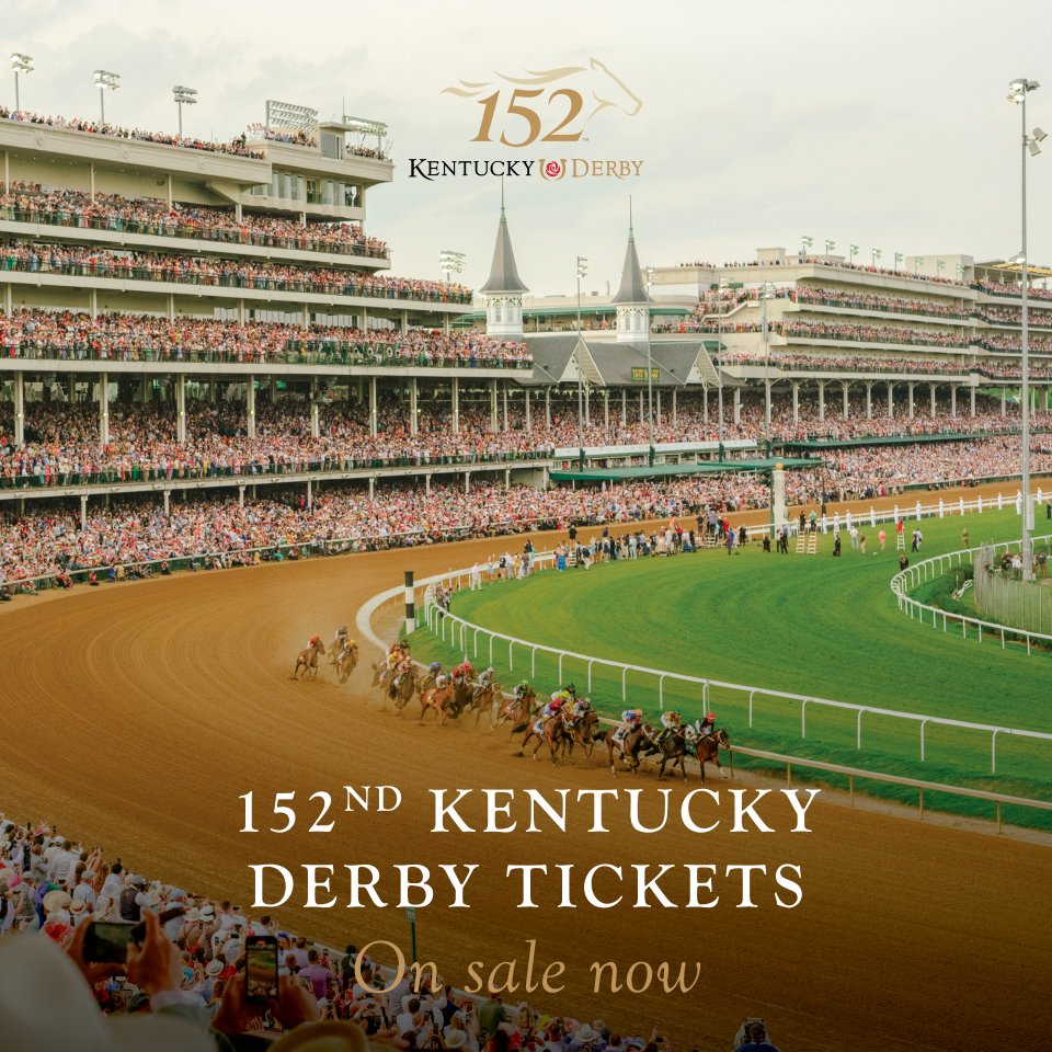 Tickets for the 152nd Kentucky Derby are on sale NOW! 

See you on May 2, 2026! 🌹
Tickets  ➡️ bit.ly/4qSihjD
