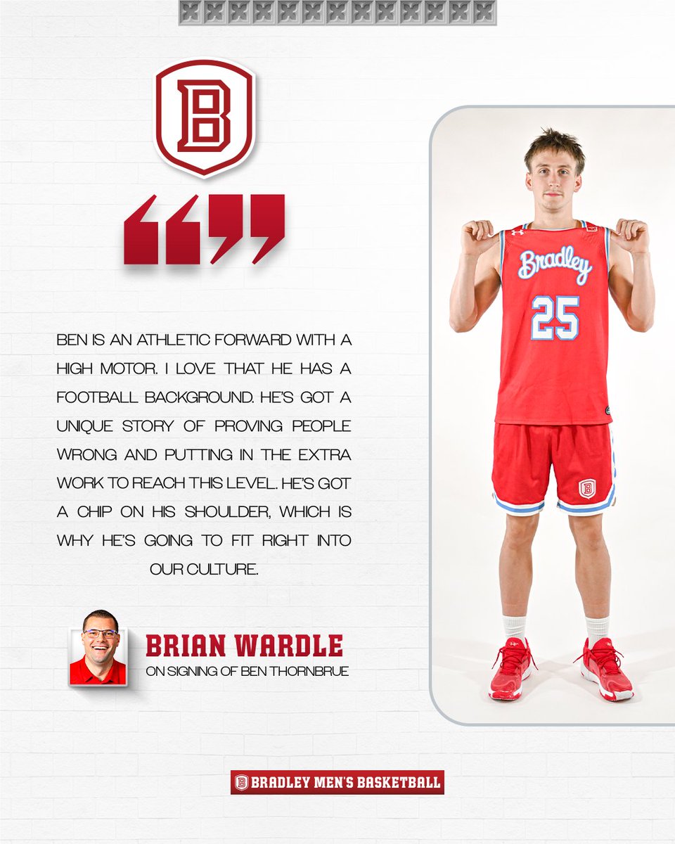 𝐈𝐭’𝐬 𝐨𝐟𝐟𝐢𝐜𝐢𝐚𝐥 - Welcome to Bradley, Ben! 🅱️🏀