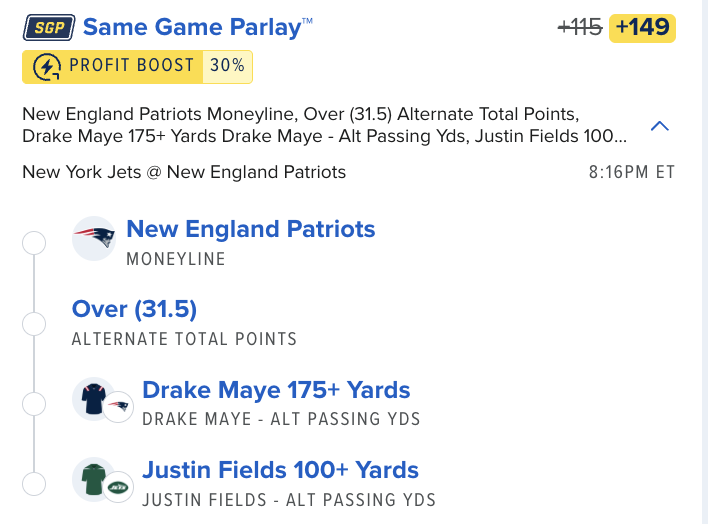 DiggerAndDorsh's tweet photo. “No mercy in Foxboro tonight. Maye slinging, Pats winning. 💣 #TNF #GoPats #CoverKings” https://t.co/foraBvCMUr