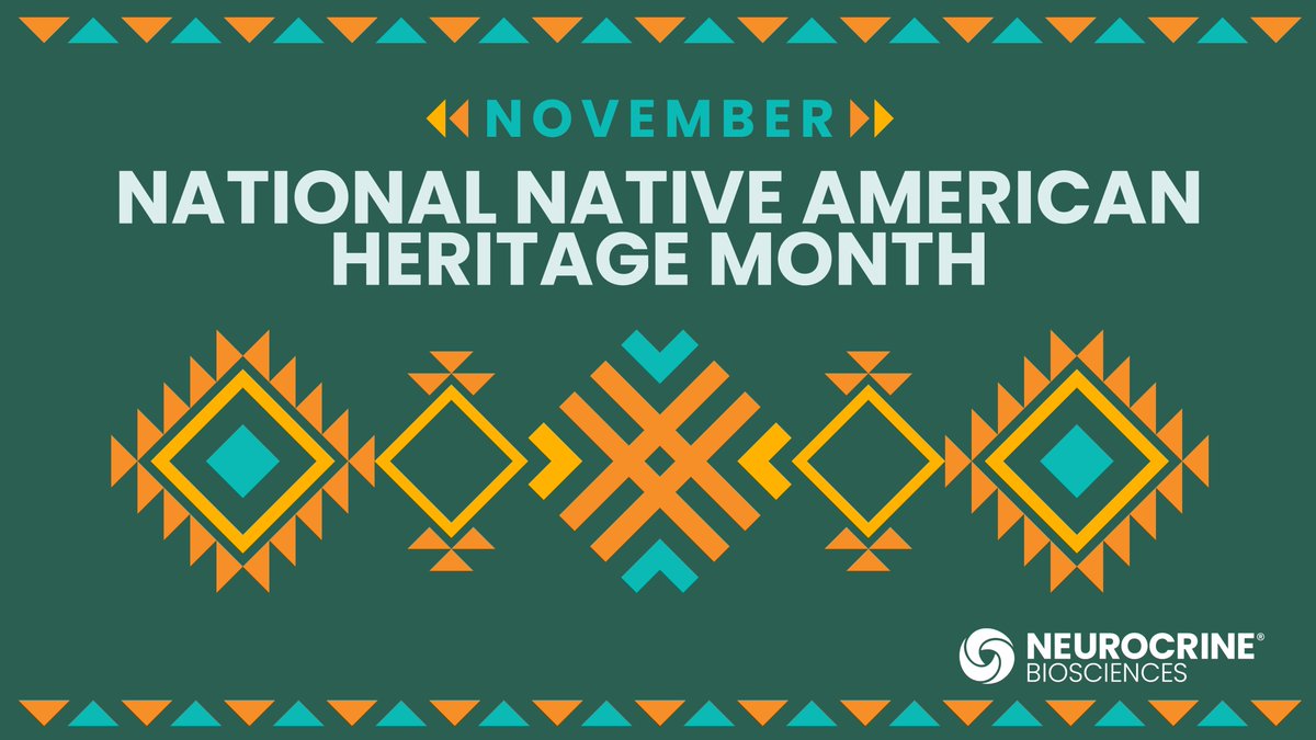 neurocrine's tweet photo. We honor National Native American Heritage Month by celebrating the rich cultures, traditions, and achievements of the Indigenous people throughout history and today. #NativeAmericanHeritageMonth https://t.co/AT2SGOZYRo