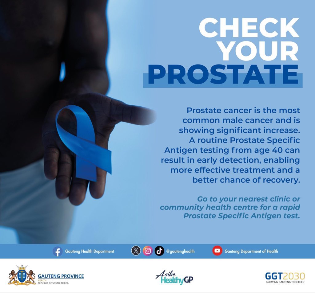 💙 Men, your health matters.
Prostate cancer is the most common male cancer - but it can be detected early.
From age 40, get a PSA test at your nearest clinic or community health centre.
Early detection = better treatment &amp; recovery.
#CheckYourProstate #AsibeHealthyGP