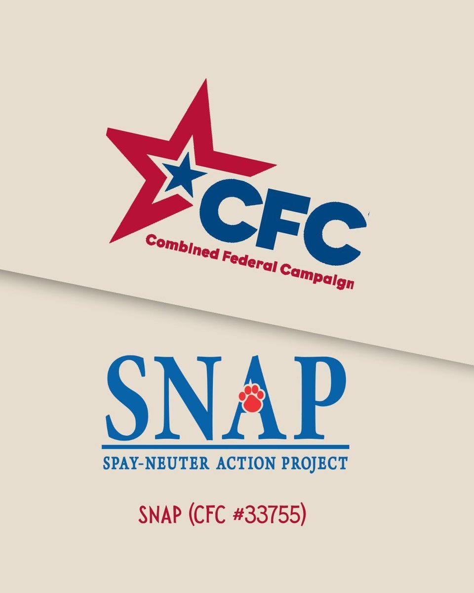 SNAPspayneuter's tweet image. 💙 The Combined Federal Campaign Continues — and So Does the Spirit of Giving! 🐾

🌟 The CFC Is Still Open

💛 Together, we can keep hope — and tails — wagging.
👉givecfc.org/?mc_cid=b54b58… 

#CombinedFederalCampaign
#SNAPSanDiego
#FederalEmployeesGiveBack
#ThankYouFeds #CFC33755