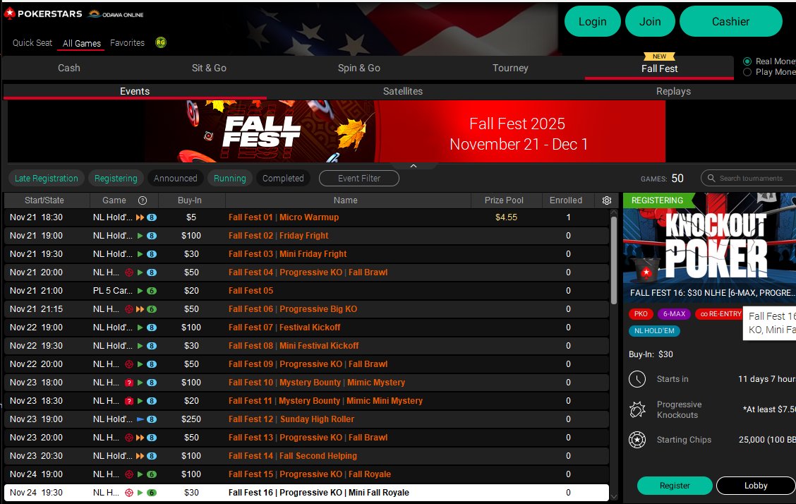 atarirobby's tweet image. Announces an online poker series.  Post the schedule in the lobby but doesn&apos;t put up any guarantees.  Who does this?  Guarantees on StarsUSA have been shrinking for the past 6 months.  Seems odd to have a series and not have a guarantees set with almost a week to go.