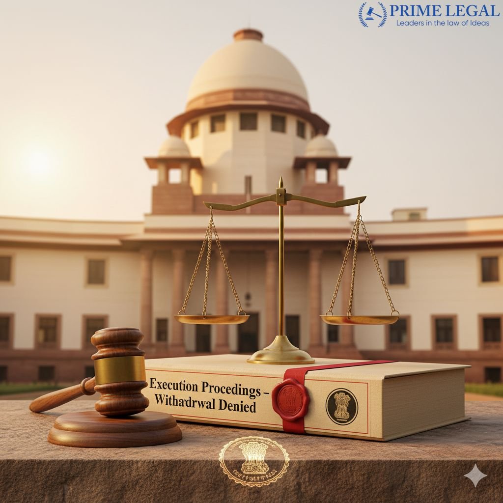 PrimeLegal4's tweet image. Supreme Court Reinforces Discipline in Execution Proceedings: No Withdrawal or Refiling Without Just Cause

click here to know more blog.primelegal.in/supreme-court-… 

#CPC #CourtRuling #ExecutionProceedings #LawUpdate #legalnews #SupremeCourt

visit us at primelegal.in